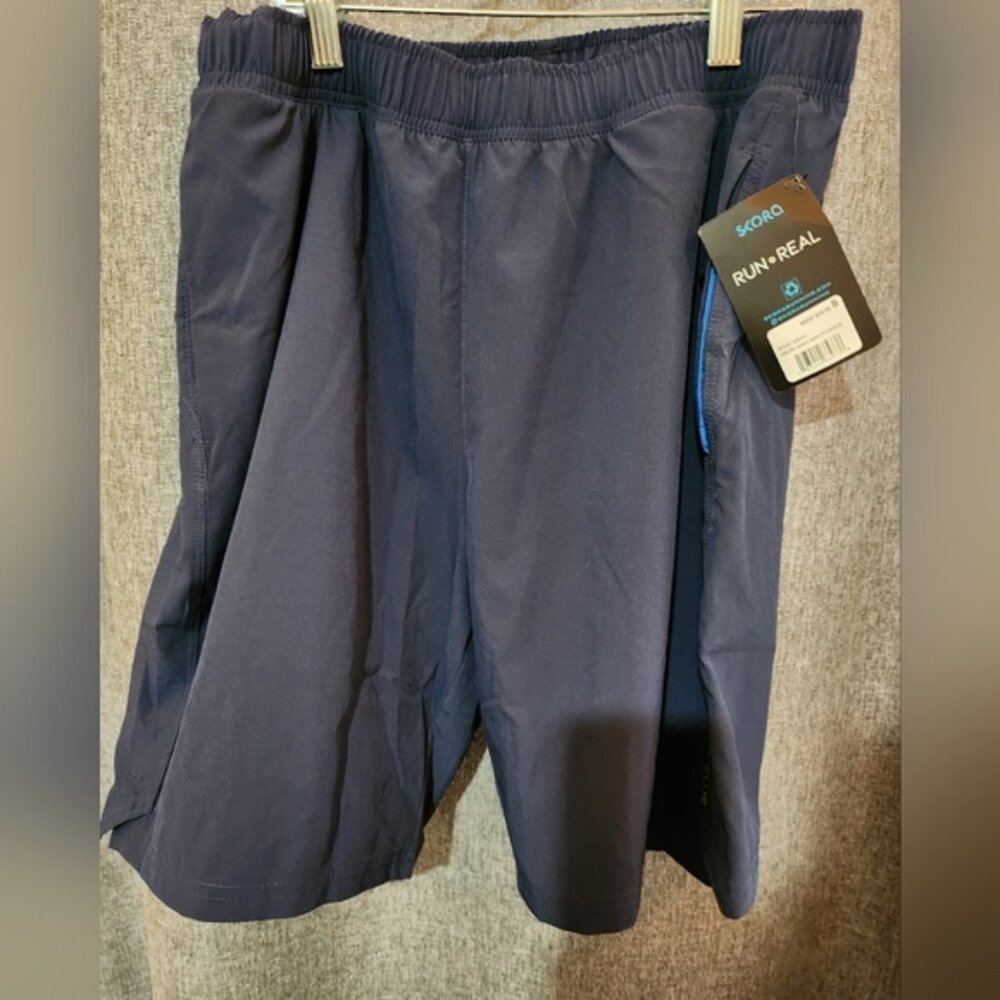 Men's Dark Blue Running Shorts With Quick Dry Material